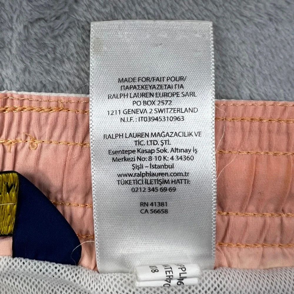 Polo Ralph Lauren Men Small Cream Swim Trunks Mesh Liner Shorts Beach Resort